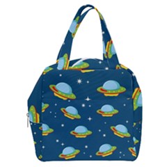 Seamless Pattern Ufo With Star Space Galaxy Background Boxy Hand Bag by Vaneshart