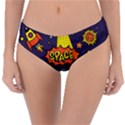 Vector Flat Space Design Background With Text Reversible Classic Bikini Bottoms View1