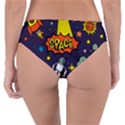 Vector Flat Space Design Background With Text Reversible Classic Bikini Bottoms View2