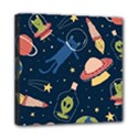 Seamless Pattern With Funny Aliens Cat Galaxy Mini Canvas 8  x 8  (Stretched) View1