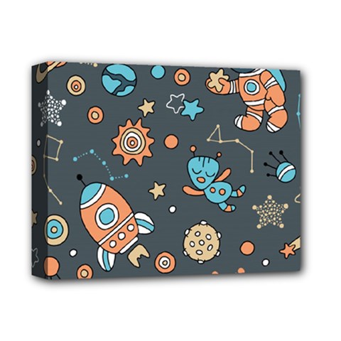 Space Seamless Pattern Deluxe Canvas 14  X 11  (stretched) by Vaneshart