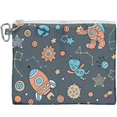 Space Seamless Pattern Canvas Cosmetic Bag (xxxl) by Vaneshart