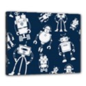 White Robot Blue Seamless Pattern Canvas 20  x 16  (Stretched) View1