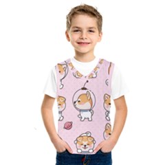 Set Kawaii Smile Japanese Dog Cartoon Kids  Sportswear by Vaneshart