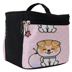 Set Kawaii Smile Japanese Dog Cartoon Make Up Travel Bag (small) by Vaneshart