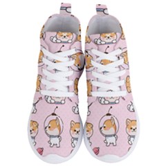 Set Kawaii Smile Japanese Dog Cartoon Women s Lightweight High Top Sneakers by Vaneshart