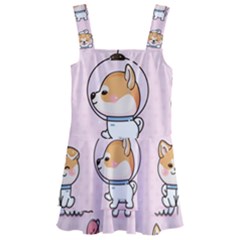 Set Kawaii Smile Japanese Dog Cartoon Kids  Layered Skirt Swimsuit by Vaneshart