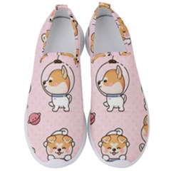 Set Kawaii Smile Japanese Dog Cartoon Men s Slip On Sneakers by Vaneshart