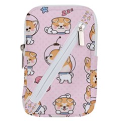 Set Kawaii Smile Japanese Dog Cartoon Belt Pouch Bag (small) by Vaneshart