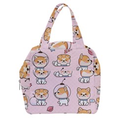 Set Kawaii Smile Japanese Dog Cartoon Boxy Hand Bag by Vaneshart