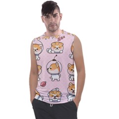 Set Kawaii Smile Japanese Dog Cartoon Men s Regular Tank Top by Vaneshart