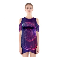 Time Machine Shoulder Cutout One Piece Dress