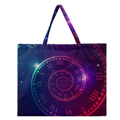 Time Machine Zipper Large Tote Bag by Vaneshart