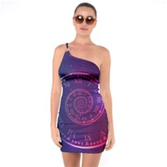 Time Machine One Soulder Bodycon Dress by Vaneshart