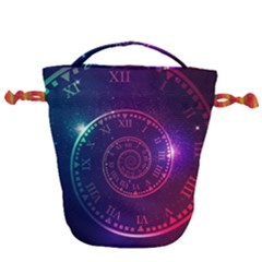 Time Machine Drawstring Bucket Bag by Vaneshart