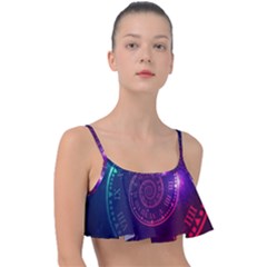 Time Machine Frill Bikini Top by Vaneshart