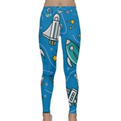 About Space Seamless Pattern Classic Yoga Leggings by Vaneshart