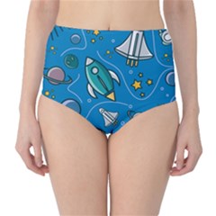 About Space Seamless Pattern Classic High-waist Bikini Bottoms by Vaneshart