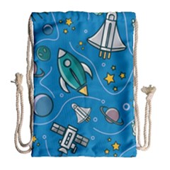 About Space Seamless Pattern Drawstring Bag (large) by Vaneshart