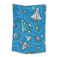 About Space Seamless Pattern Small Tapestry