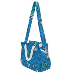 About Space Seamless Pattern Rope Handles Shoulder Strap Bag by Vaneshart