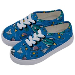 About Space Seamless Pattern Kids  Classic Low Top Sneakers by Vaneshart