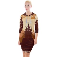 Beautiful Castle Quarter Sleeve Hood Bodycon Dress by Vaneshart