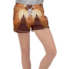 Beautiful Castle Velour Lounge Shorts by Vaneshart