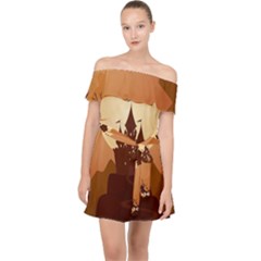 Beautiful Castle Off Shoulder Chiffon Dress by Vaneshart