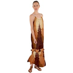 Beautiful Castle Cami Maxi Ruffle Chiffon Dress by Vaneshart