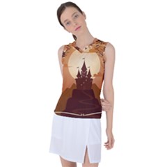 Beautiful Castle Women s Sleeveless Sports Top by Vaneshart