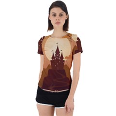 Beautiful Castle Back Cut Out Sport Tee