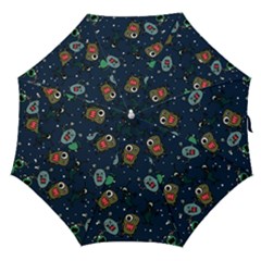 Monster Alien Pattern Seamless Background Straight Umbrellas by Vaneshart