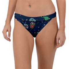 Monster Alien Pattern Seamless Background Band Bikini Bottom by Vaneshart