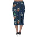 Monster Alien Pattern Seamless Background Midi Pencil Skirt View2