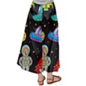 Seamless Pattern With Space Objects Ufo Rockets Aliens Hand Drawn Elements Space Satin Palazzo Pants View2