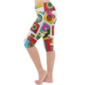 Retro Cameras Audio Cassettes Hand Drawn Pop Art Style Seamless Pattern Lightweight Velour Cropped Yoga Leggings View2