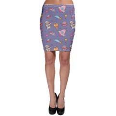 Outer Space Seamless Background Bodycon Skirt