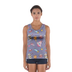 Outer Space Seamless Background Sport Tank Top 