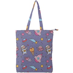 Outer Space Seamless Background Double Zip Up Tote Bag by Vaneshart