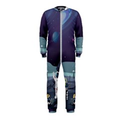 Alien Astronaut Scene Onepiece Jumpsuit (kids) by Vaneshart