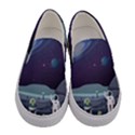 Alien Astronaut Scene Women s Canvas Slip Ons View1