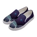 Alien Astronaut Scene Women s Canvas Slip Ons View2