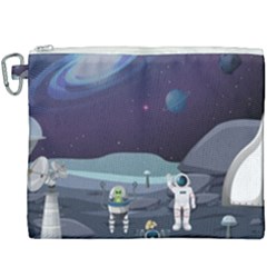 Alien Astronaut Scene Canvas Cosmetic Bag (xxxl) by Vaneshart