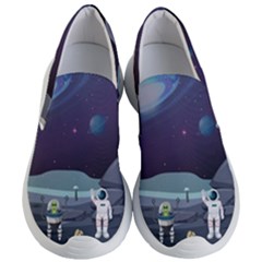 Alien Astronaut Scene Women s Lightweight Slip Ons by Vaneshart