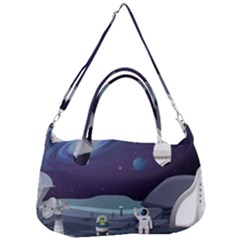 Alien Astronaut Scene Removal Strap Handbag by Vaneshart