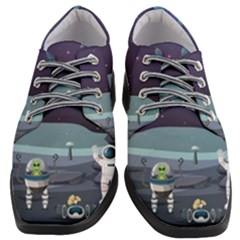 Alien Astronaut Scene Women Heeled Oxford Shoes by Vaneshart