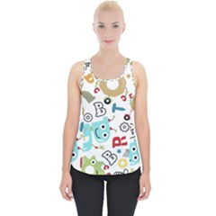 Seamless Pattern Vector With Funny Robots Cartoon Piece Up Tank Top by Vaneshart