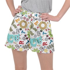 Seamless Pattern Vector With Funny Robots Cartoon Ripstop Shorts by Vaneshart