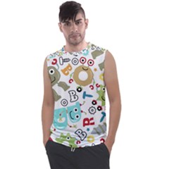 Seamless Pattern Vector With Funny Robots Cartoon Men s Regular Tank Top by Vaneshart